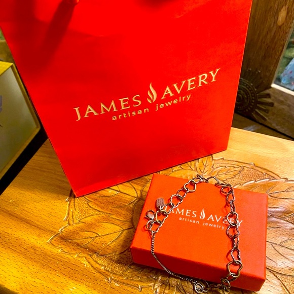 James Avery Sterling Silver and bronze Heart Link Bracelet - Picture 1 of 1